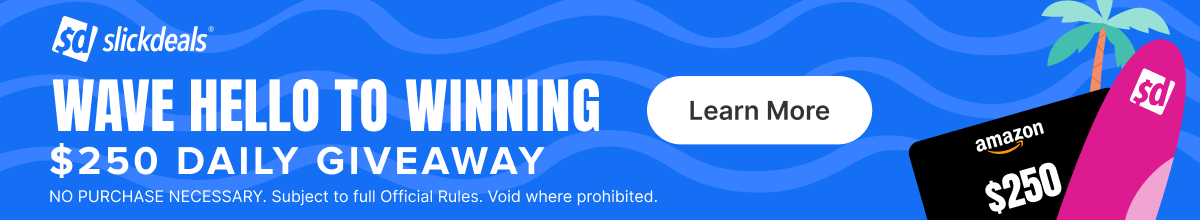 Wave Hello to Winning - $250 Daily Giveaway - Learn More - No Purchase Necessary, Subject to full Official Rules. Void where prohibited.